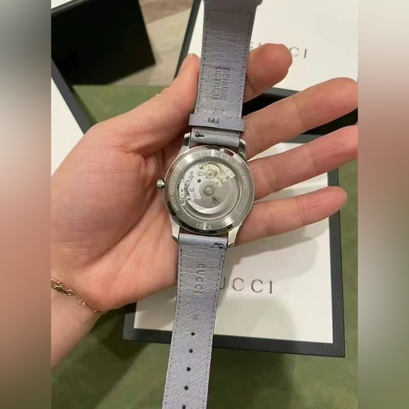 Gucci G-Timeless Automatic Transparent Mother of Pearl Dial Ladies Watch NIB main image 6
